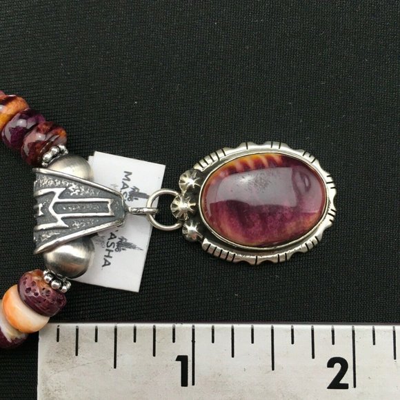 Women's Gift Navajo Purple Necklace Pendant Ln 22 - Picture 11 of 12